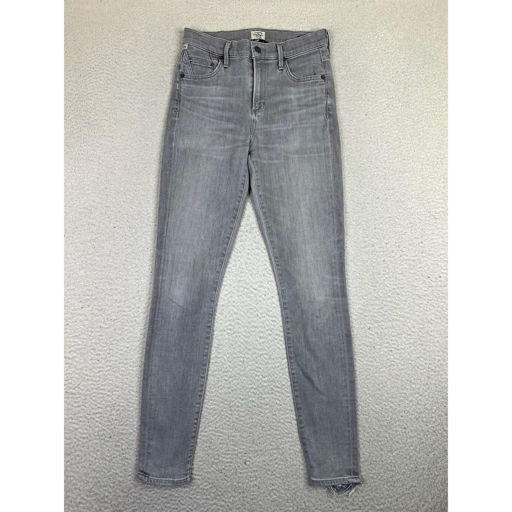 Citizens of Humanity Rocket High Rise Skinny Jeans Womens 26 Gray Raw Hem Denim